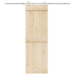 Kit fixation porte coulissante 200 cm Acier inoxydable Argent&eacute;
