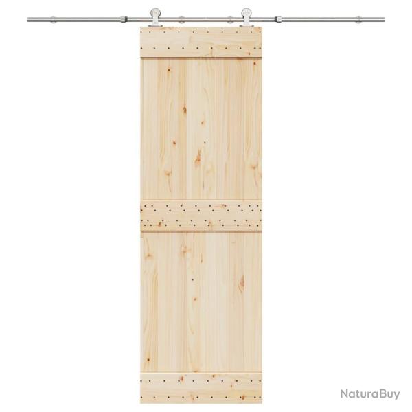 Kit fixation porte coulissante 200 cm Acier inoxydable Argent�