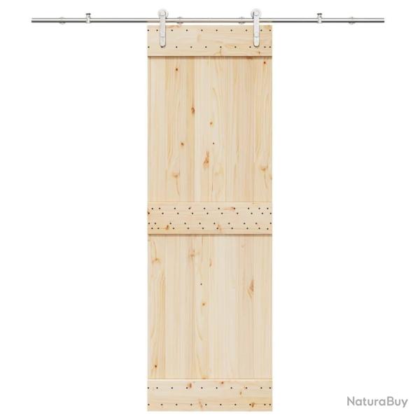 Kit fixation porte coulissante 200 cm Acier inoxydable Argent�