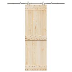 Kit fixation porte coulissante 200 cm Acier inoxydable Argent&eacute;