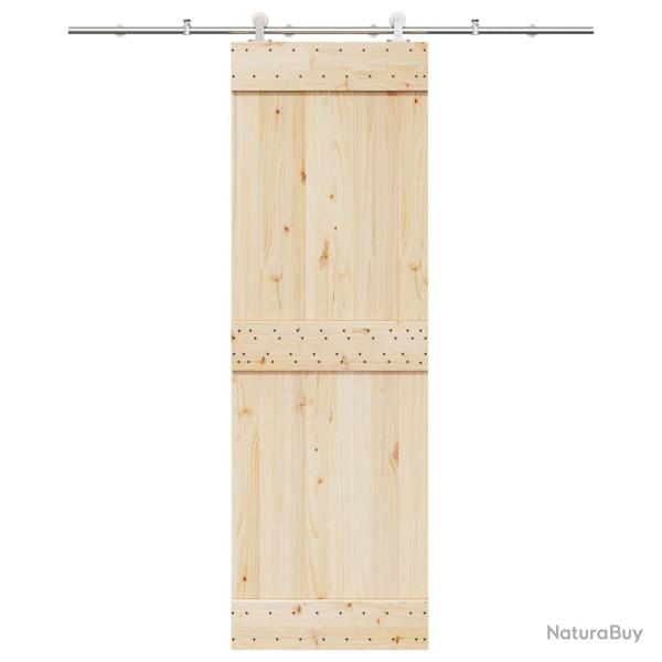 Kit fixation porte coulissante 200 cm Acier inoxydable Argent�