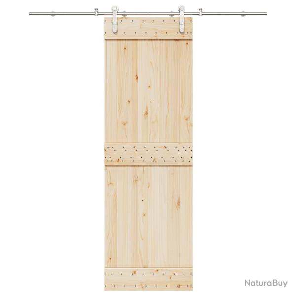 Kit fixation porte coulissante 200 cm Acier inoxydable Argent�