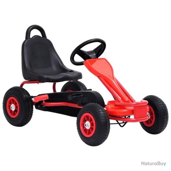 Kart � p�dales avec pneus Rouge