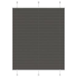 Store pliss&eacute; noir 110x150 cm largeur du tissu 109,4cm polyester alsavelo