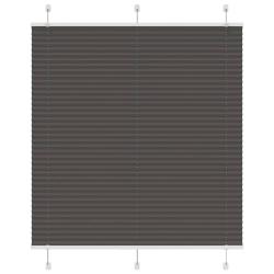 Store pliss&eacute; noir 115x100 cm largeur du tissu 114,4cm polyester alsavelo