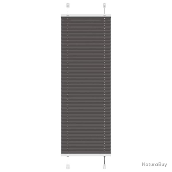 Store pliss� noir 40x100 cm largeur du tissu 39,4 cm polyester alsavelo