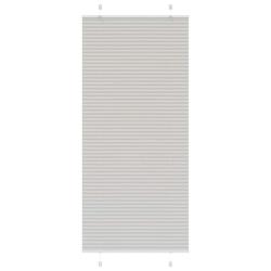 Store pliss&eacute; gris clair 90x200 cm largeur du tissu 89,4 cm alsavelo