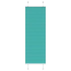 Store pliss&eacute; vert p&eacute;trole 40x150 cm largeur du tissu 39,4 cm alsavelo