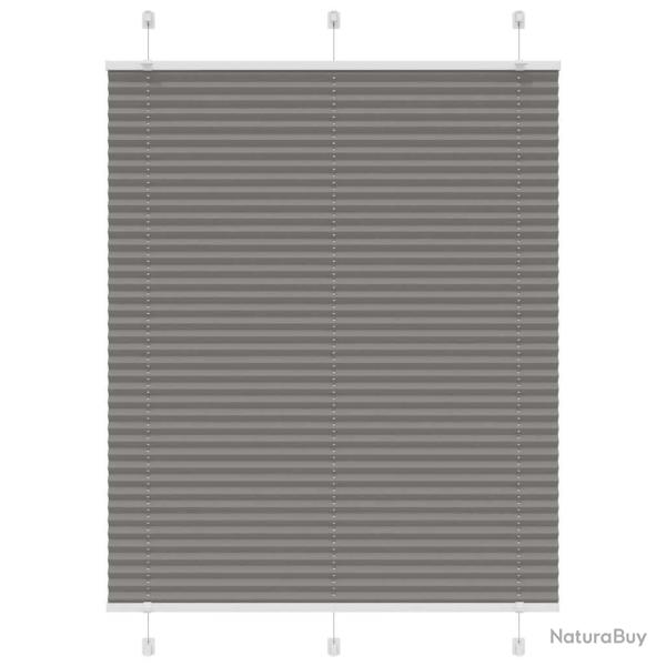 Store pliss� anthracite 105x150 cm largeur du tissu 104,4 cm alsavelo