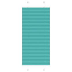 Store pliss&eacute; vert p&eacute;trole 60x150 cm largeur du tissu 59,4 cm alsavelo