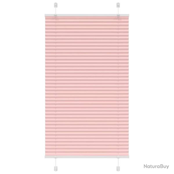 Store pliss� rose 70x100 cm largeur du tissu 69,4 cm polyester alsavelo