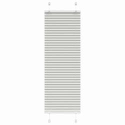 Store pliss&eacute; gris clair 50x100 cm largeur du tissu 49,4 cm alsavelo