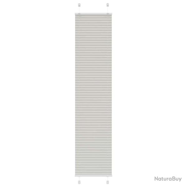 Store pliss� gris clair 45x200 cm largeur du tissu 44,4 cm alsavelo