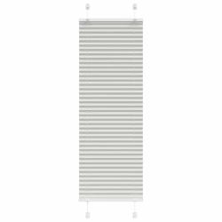 Store pliss&eacute; gris clair 40x150 cm largeur du tissu 39,4 cm alsavelo