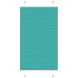 Store pliss&eacute; vert p&eacute;trole 80x100 cm largeur du tissu 79,4 cm alsavelo