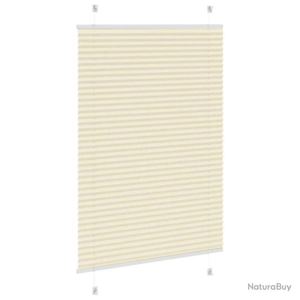 Store pliss� cr�me 85x100 cm largeur du tissu 84,4 cm polyester alsavelo