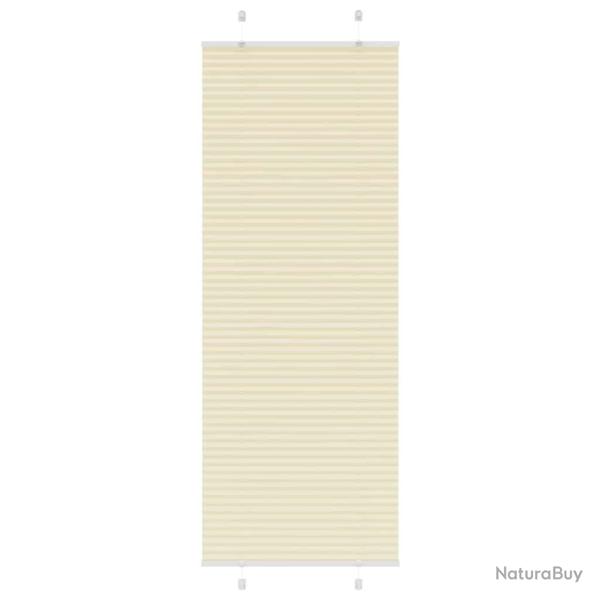 Store pliss� cr�me 80x200 cm largeur du tissu 79,4 cm polyester alsavelo