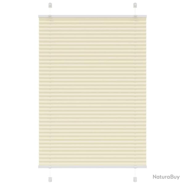 Store pliss� cr�me 95x150 cm largeur du tissu 94,4 cm polyester alsavelo