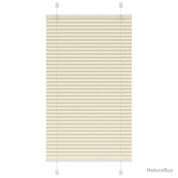 Store pliss� cr�me 75x150 cm largeur du tissu 74,4 cm polyester alsavelo
