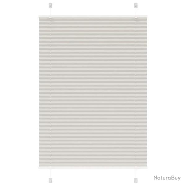 Store pliss� gris clair 85x100 cm largeur du tissu 84,4 cm alsavelo