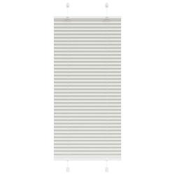 Store pliss&eacute; gris clair 60x100 cm largeur du tissu 59,4 cm alsavelo