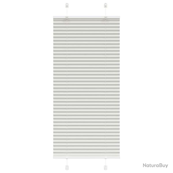 Store pliss� gris clair 60x100 cm largeur du tissu 59,4 cm alsavelo