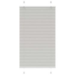 Store pliss&eacute; gris clair 80x150 cm largeur du tissu 79,4 cm alsavelo