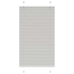 Store pliss&eacute; gris clair 80x100 cm largeur du tissu 79,4 cm alsavelo