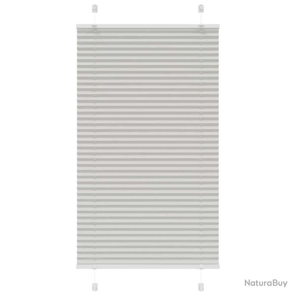Store pliss� gris clair 80x100 cm largeur du tissu 79,4 cm alsavelo