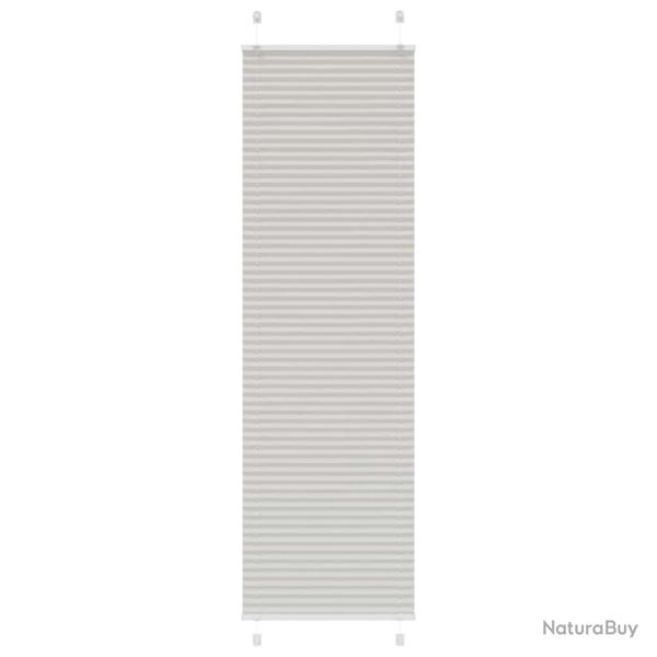 Store pliss� gris clair 60x200 cm largeur du tissu 59,4 cm alsavelo