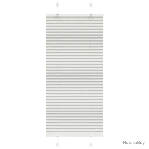 Store pliss� gris clair 65x150 cm largeur du tissu 64,4 cm alsavelo