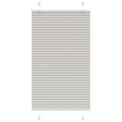 Store pliss&eacute; gris clair 70x100 cm largeur du tissu 69,4 cm alsavelo