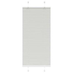 Store pliss&eacute; gris clair 60x150 cm largeur du tissu 59,4 cm alsavelo