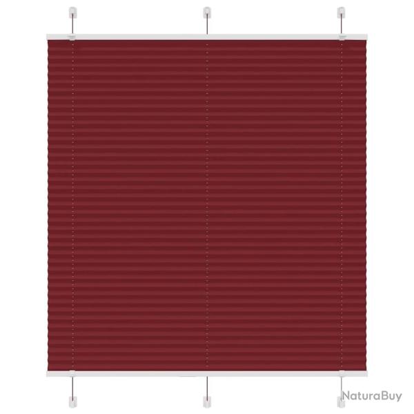 Store pliss� rouge bordeaux 115x150 cm largeur du tissu 114,4cm alsavelo