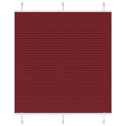 Store pliss&eacute; rouge bordeaux 120x100 cm largeur du tissu 119,4cm alsavelo