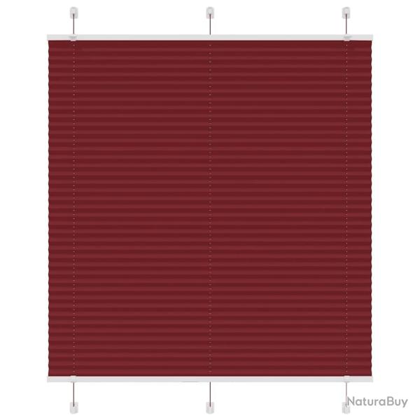 Store pliss� rouge bordeaux 120x100 cm largeur du tissu 119,4cm alsavelo