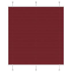 Store pliss&eacute; rouge bordeaux 120x150 cm largeur du tissu 119,4cm alsavelo