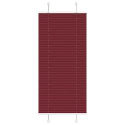 Store pliss&eacute; rouge bordeaux 55x100 cm largeur du tissu 54,4 cm alsavelo