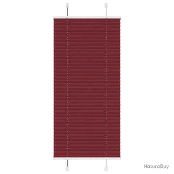 Store pliss� rouge bordeaux 55x100 cm largeur du tissu 54,4 cm alsavelo