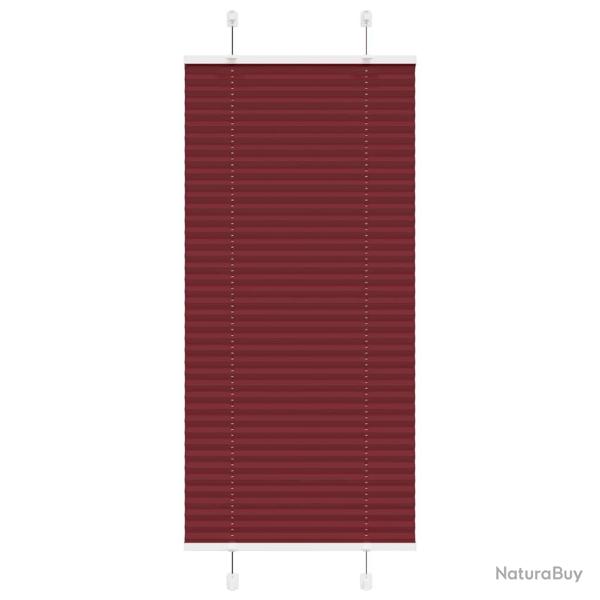 Store pliss� rouge bordeaux 60x150 cm largeur du tissu 59,4 cm alsavelo
