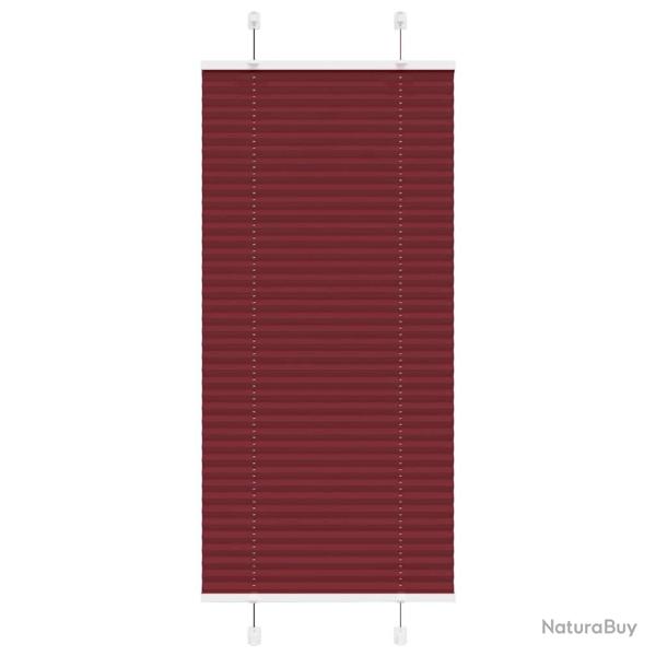 Store pliss� rouge bordeaux 65x100 cm largeur du tissu 64,4 cm