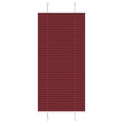 Store pliss&eacute; rouge bordeaux 65x150 cm largeur du tissu 64,4 cm alsavelo