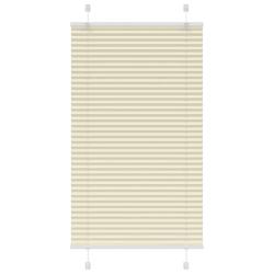 Store pliss&eacute; cr&egrave;me 75x100 cm largeur du tissu 74,4 cm polyester alsavelo