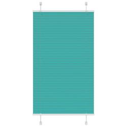 Store pliss&eacute; vert p&eacute;trole 70x100 cm largeur du tissu 69,4 cm alsavelo