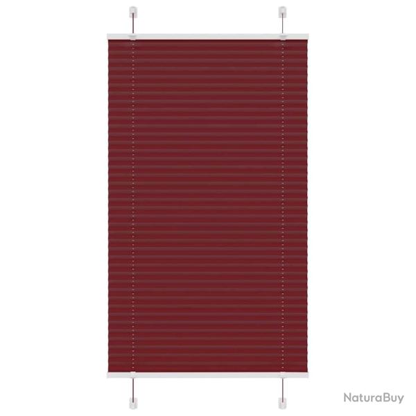 Store pliss� rouge bordeaux 80x150 cm largeur du tissu 79,4 cm alsavelo