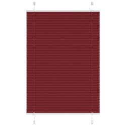 Store pliss&eacute; rouge bordeaux 100x100 cm largeur du tissu 99,4 cm alsavelo