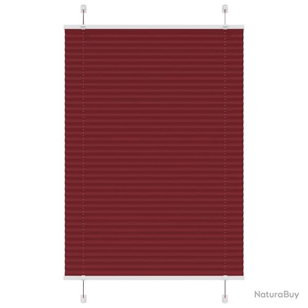Store pliss� rouge bordeaux 100x100 cm largeur du tissu 99,4 cm alsavelo