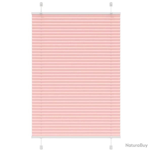Store pliss� rose 85x150 cm largeur du tissu 84,4 cm polyester alsavelo