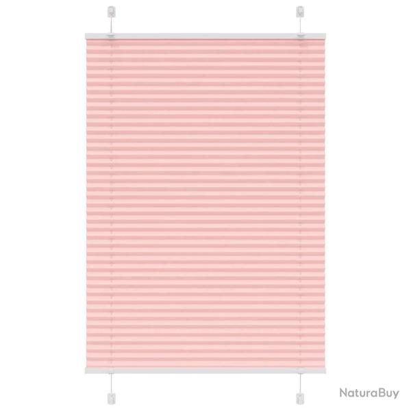 Store pliss� rose 90x150 cm largeur du tissu 89,4 cm polyester alsavelo