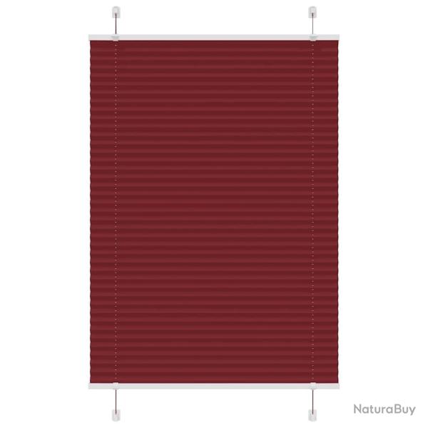Store pliss� rouge bordeaux 100x150 cm largeur du tissu 99,4 cm alsavelo